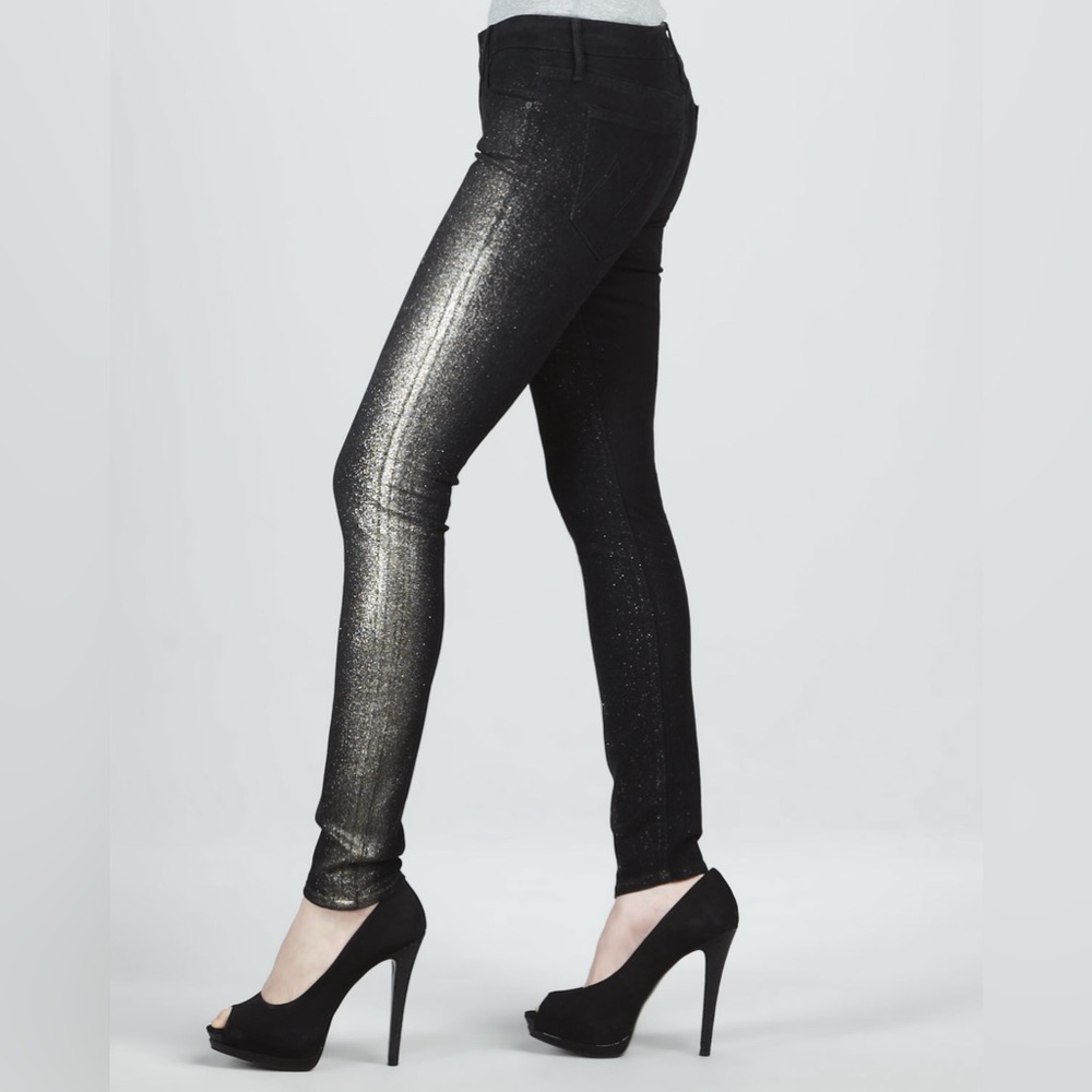 MOTHER Denim The Looker Skinny in All That Glitters is Gold